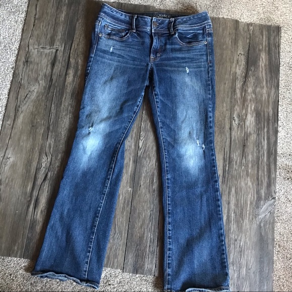 AEO Kick Boot Stretch Lightly Distressed 10 Short